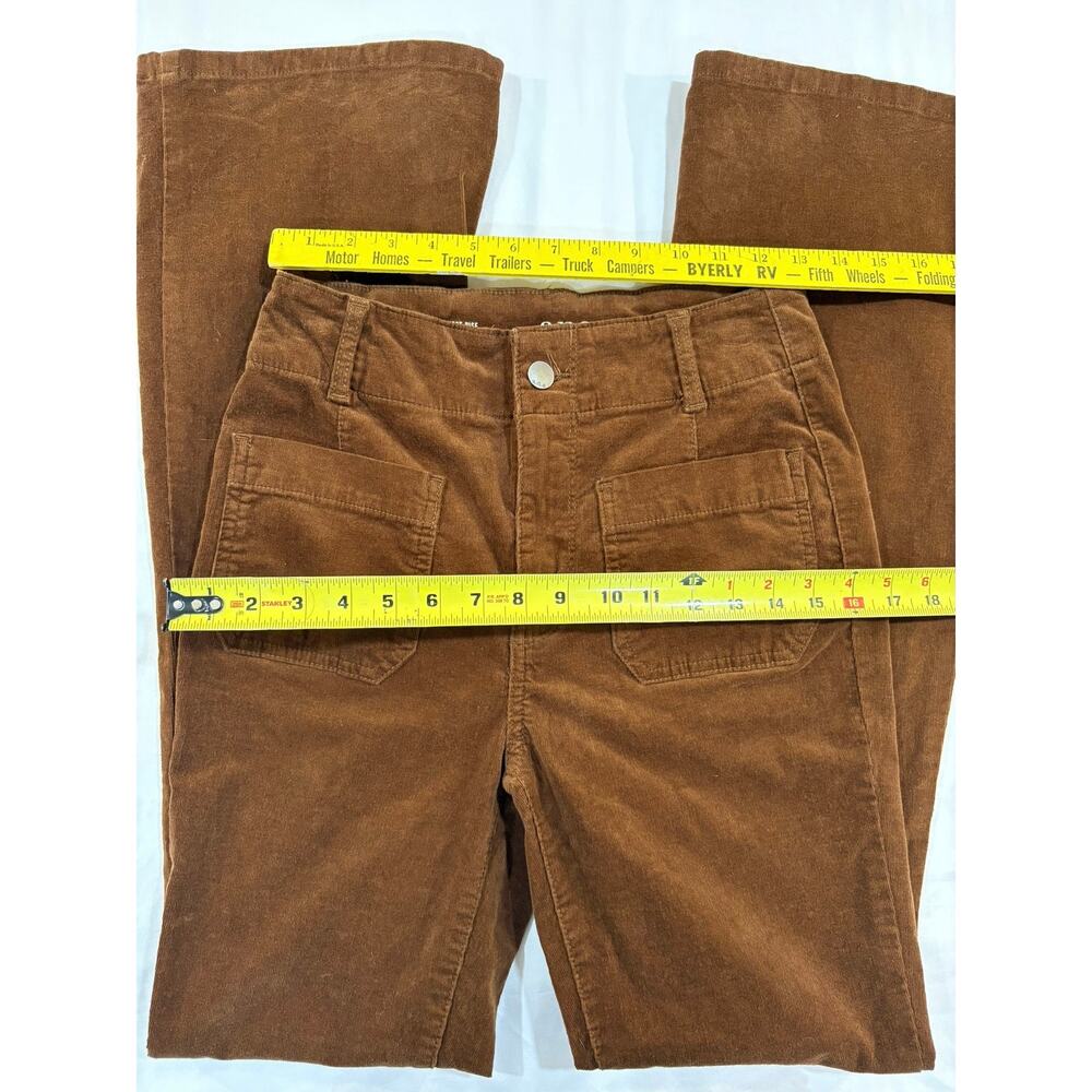 A.n.a. Retro Brown Flared Corduroy High Rise Pants Size 2 - Picture 6 of 9